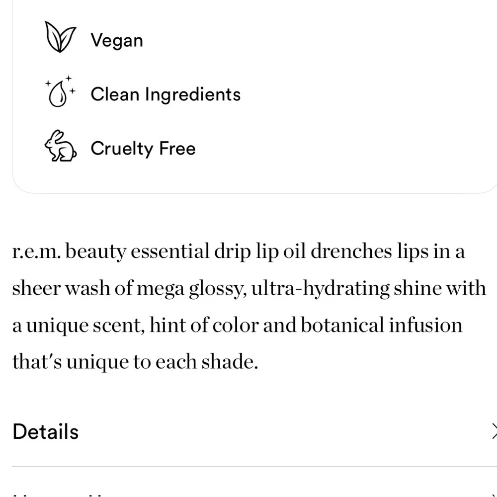 R.E.M. Beauty Essential Drip Lip Oil “Pickin’ Petals” Mini
